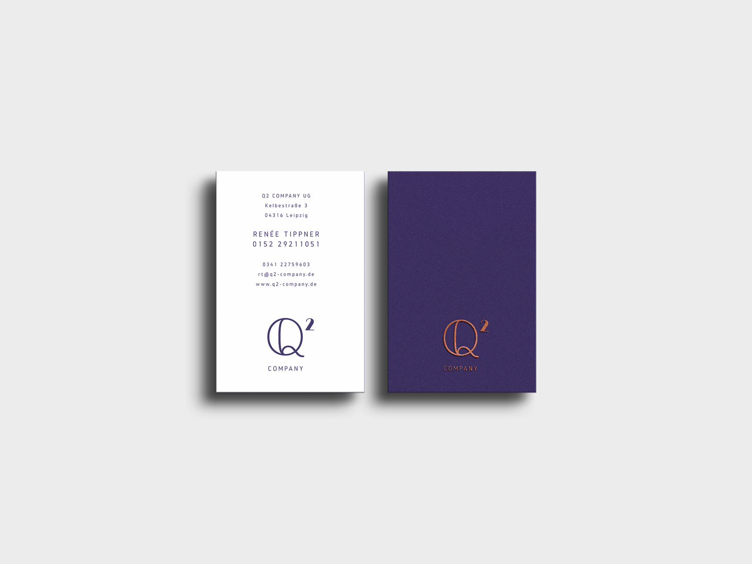 Markenentwicklung Q2 Company - Visitenkarte